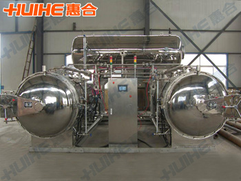 展示三鍋并聯(lián)水浴式高溫高壓殺菌釜真實(shí)圖片